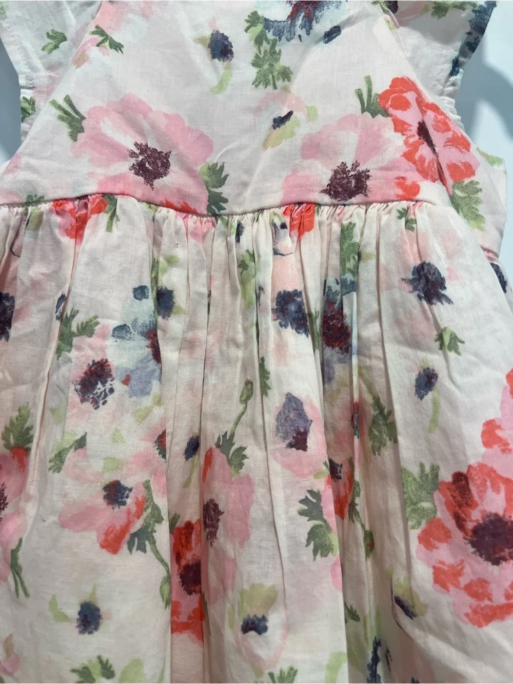 GAP Pink Floral Gathered Two Piece Sun Dress